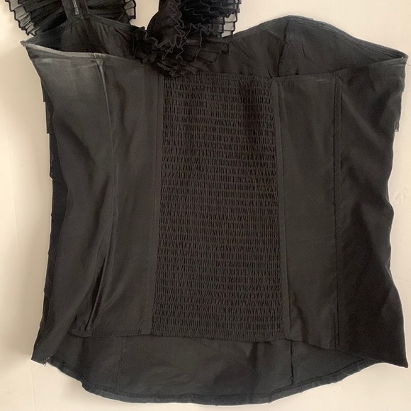 Bebe One Shoulder Silk Corset Bustier - Picture 9 of 14